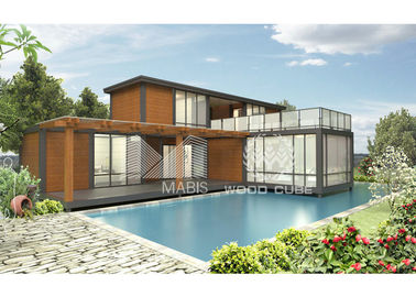 Desain Bagus Rumah Modular Rumah Struktur Baja Galvanis 2 Lantai Tempat Tinggal