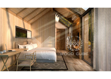 Rumah Kayu Prefabrikasi Jenis 1 Kamar Tidur, Desain Rumah Log Prefab Modern